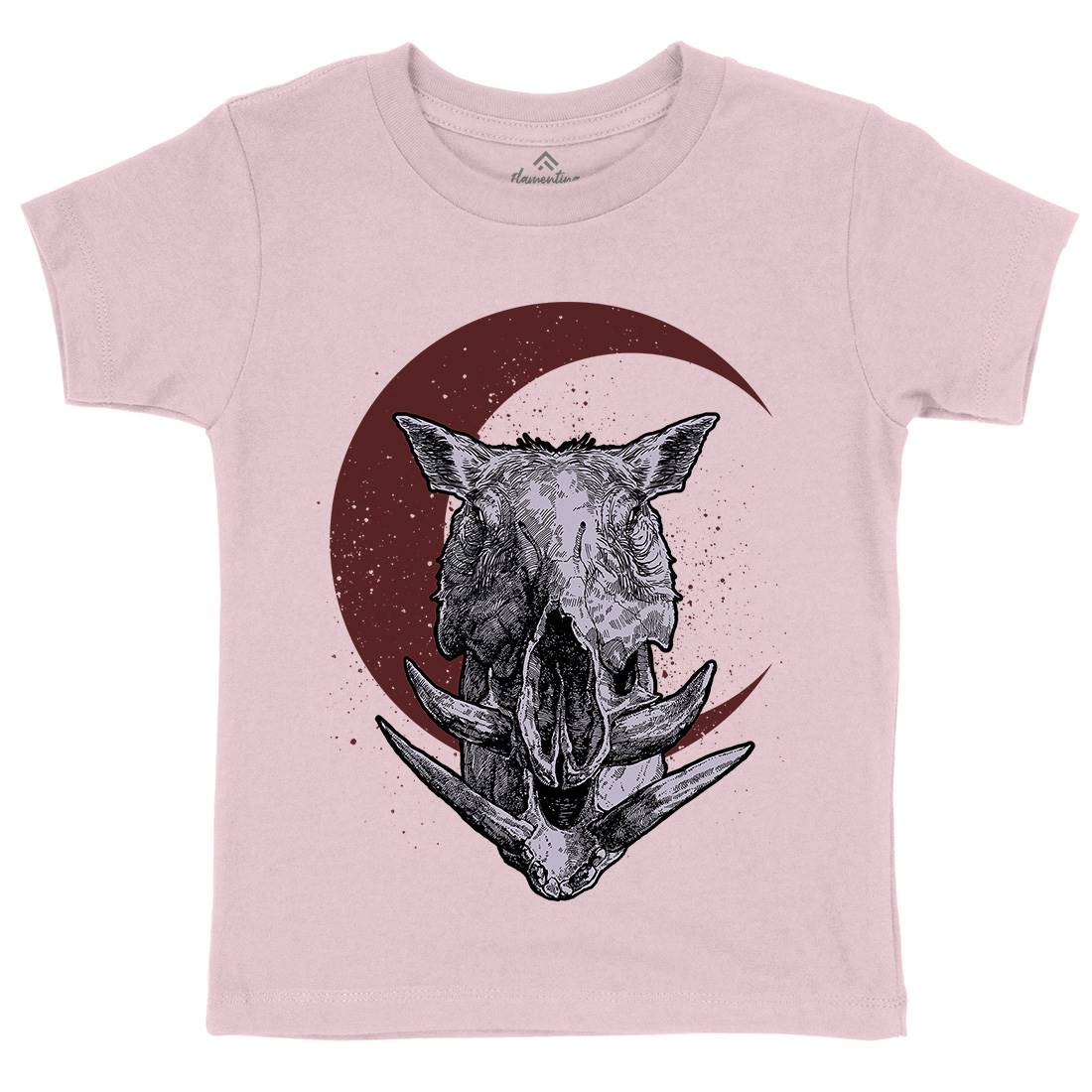 Boar Kids Crew Neck T-Shirt Horror D013
