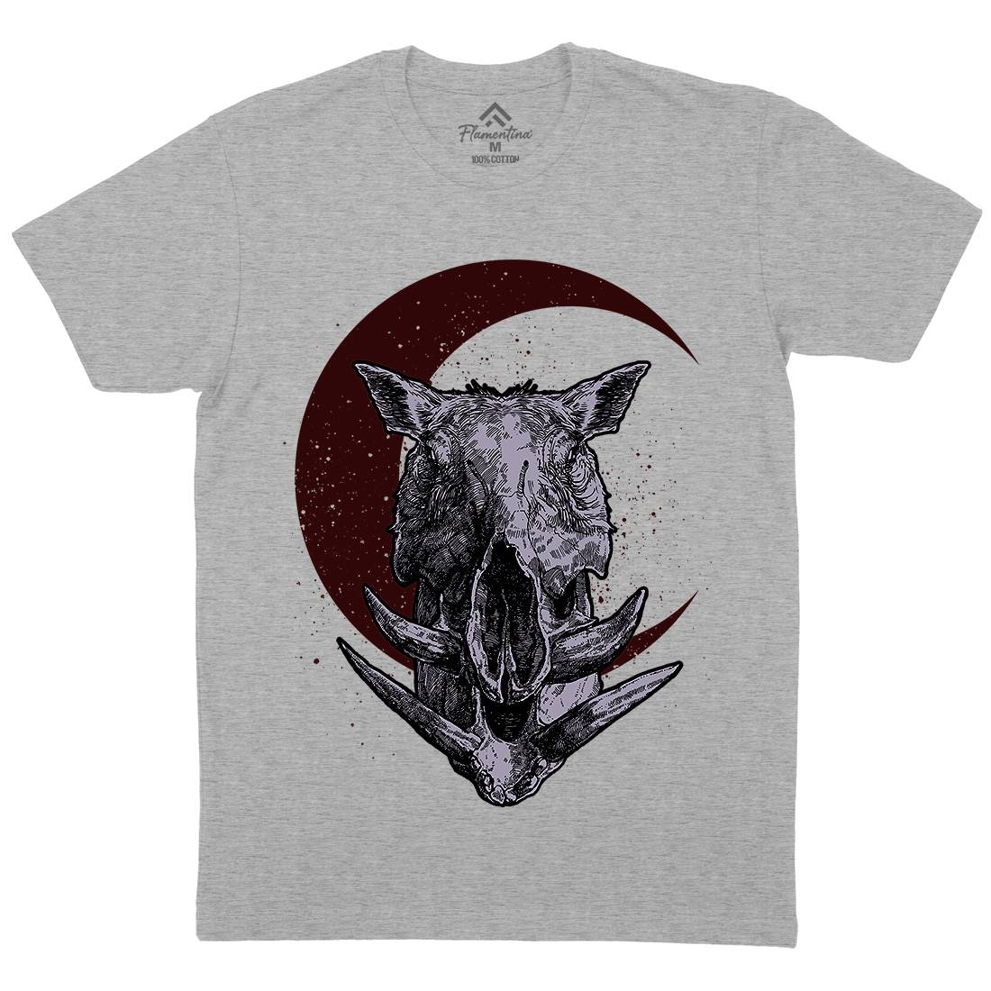 Boar Mens Crew Neck T-Shirt Horror D013