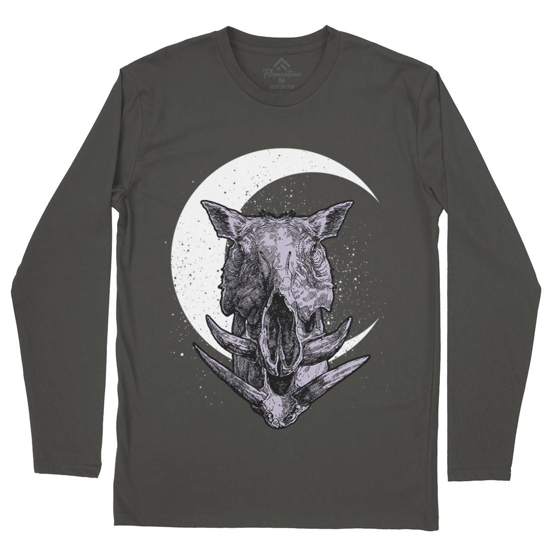 Boar Mens Long Sleeve T-Shirt Horror D013