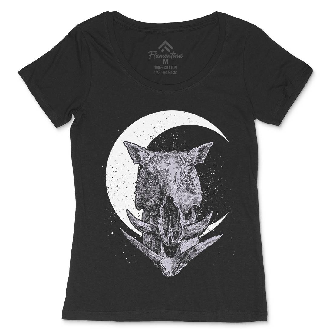 Boar Womens Scoop Neck T-Shirt Horror D013