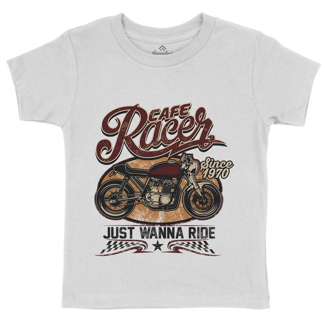 Cafe Racer Kids Crew Neck T-Shirt Motorcycles D015
