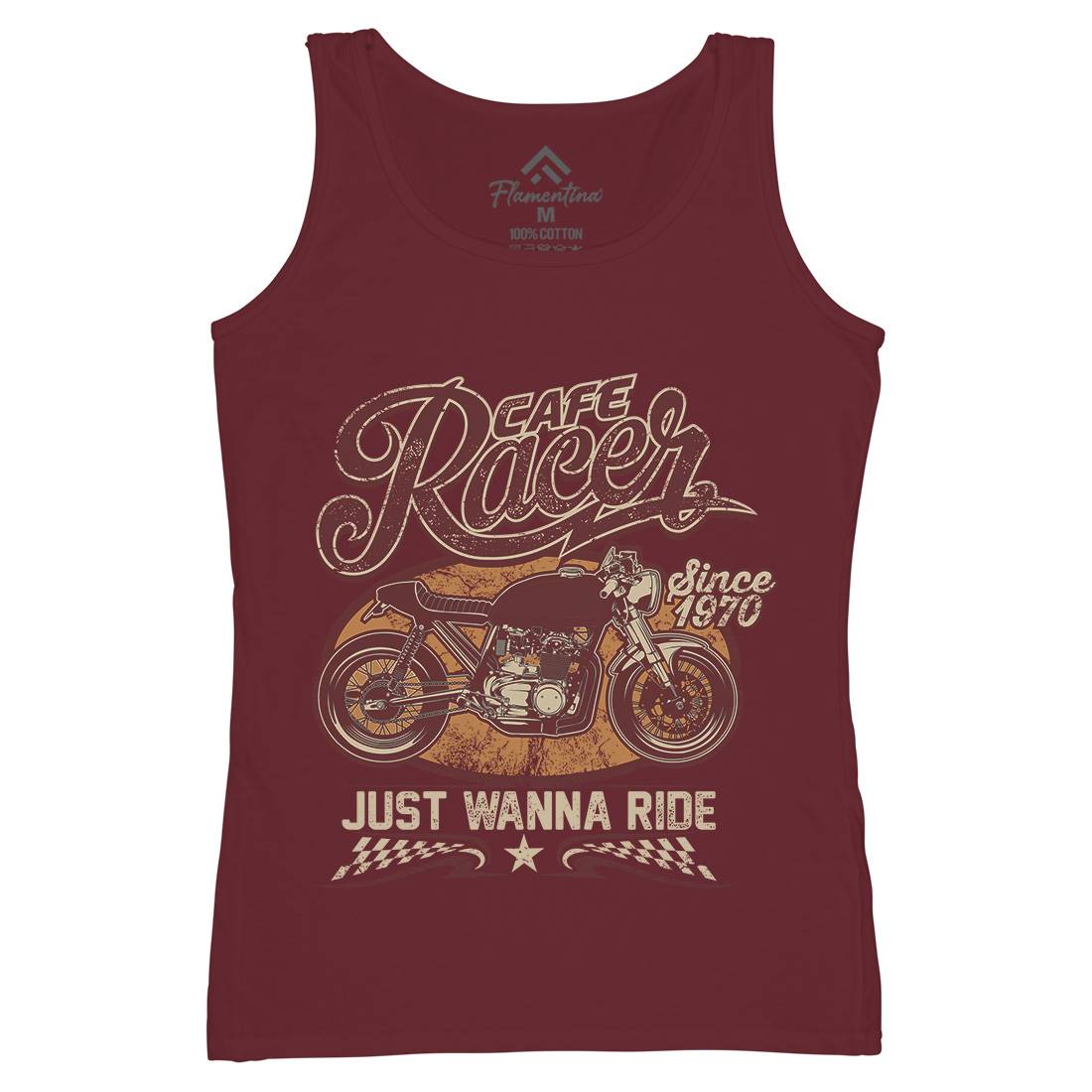 Cafe Racer Womens Organic Tank Top Vest Motorcycles D015