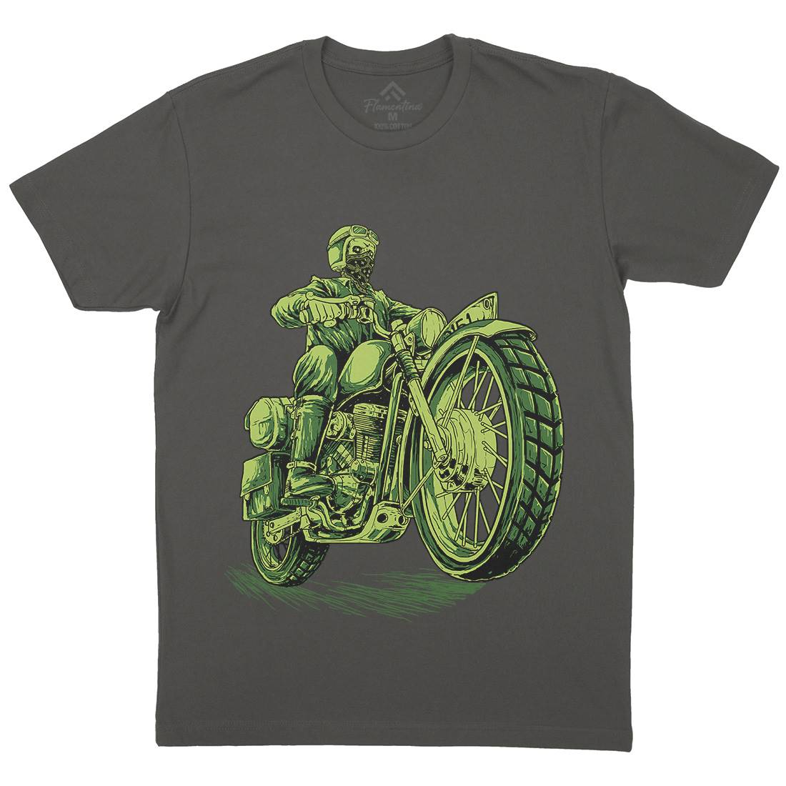 Cafe Racer Mens Organic Crew Neck T-Shirt Motorcycles D016