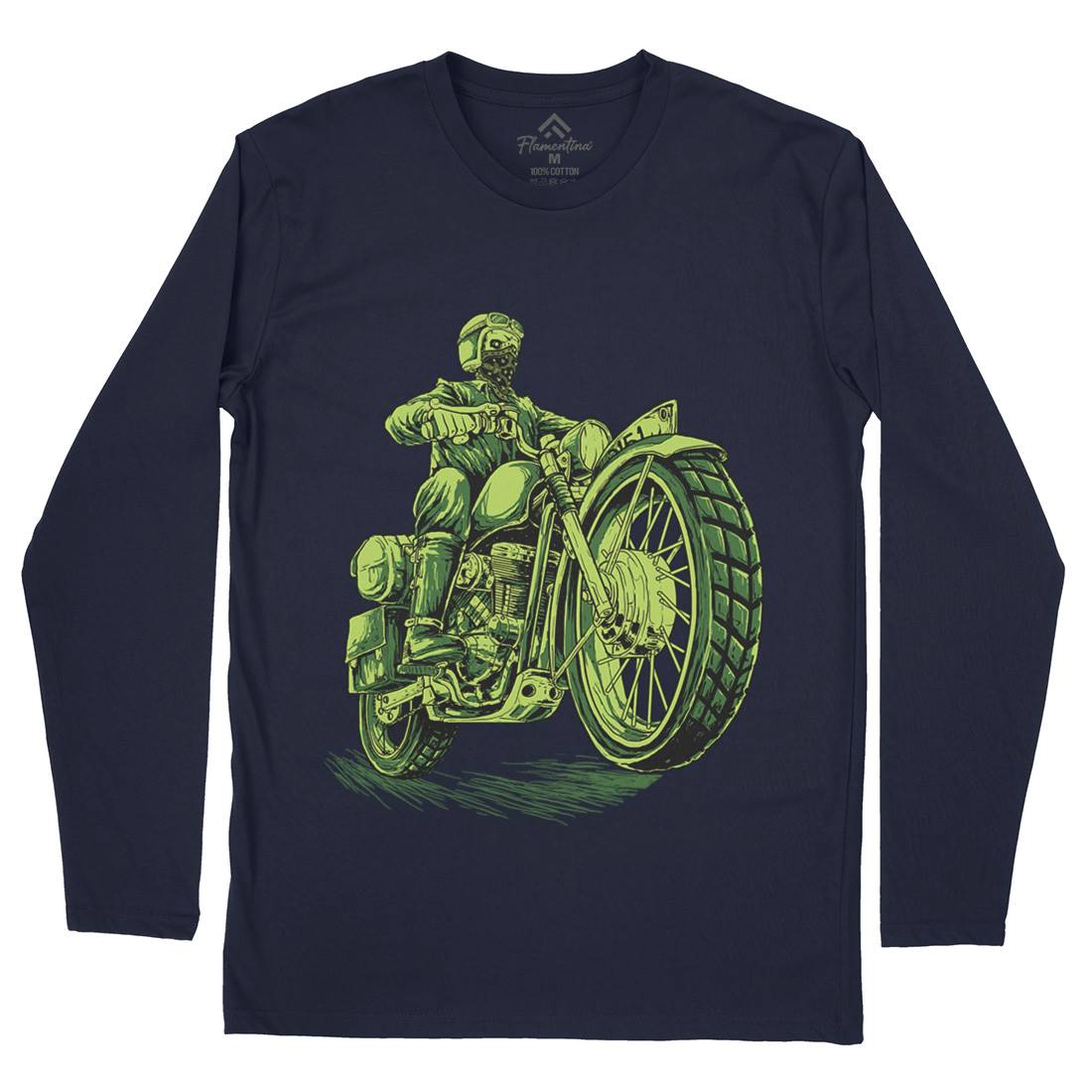 Cafe Racer Mens Long Sleeve T-Shirt Motorcycles D016
