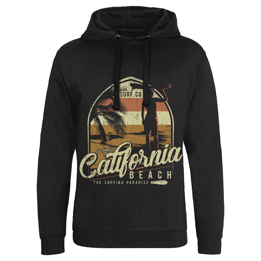 California Beach Mens Hoodie Without Pocket Holiday D017