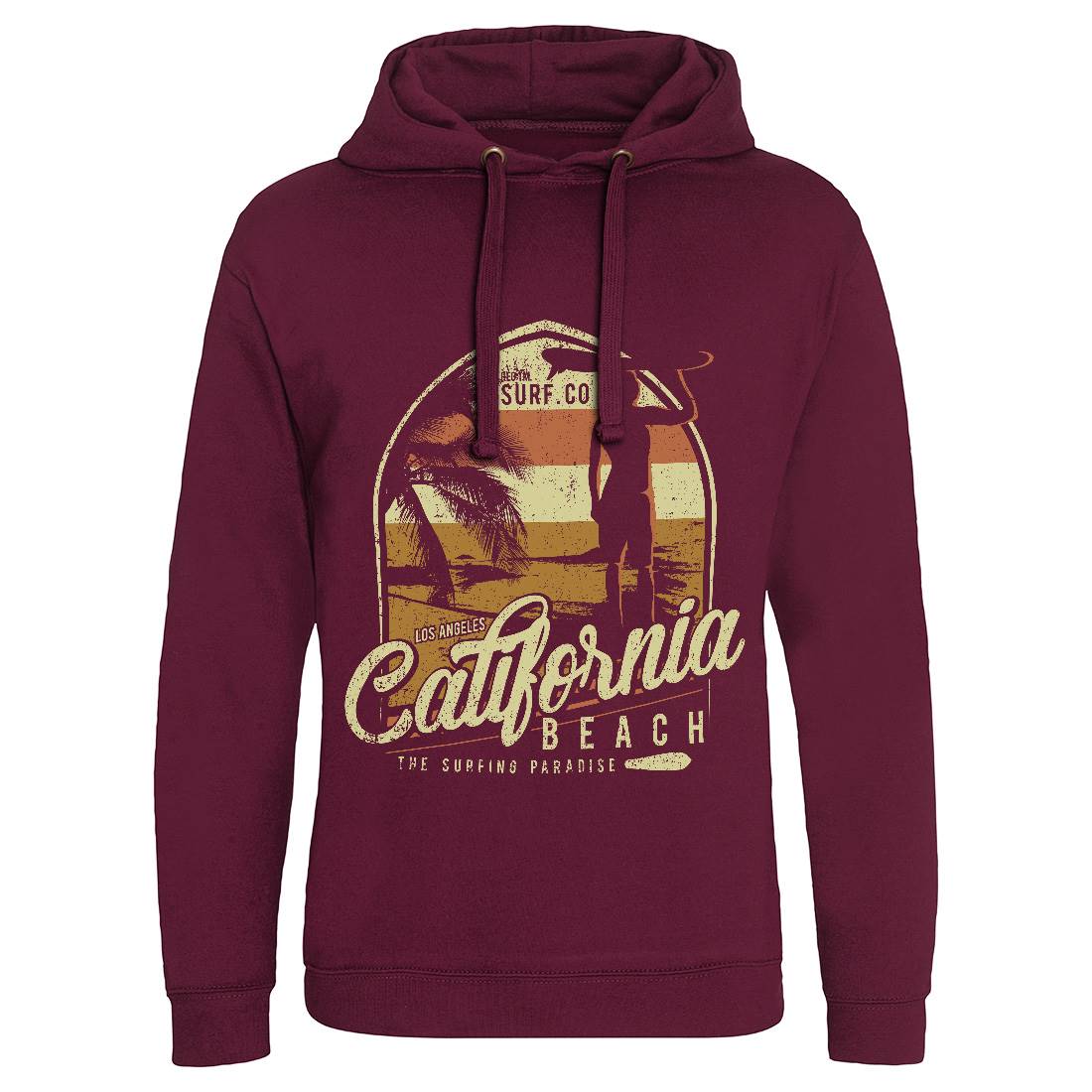 California Beach Mens Hoodie Without Pocket Holiday D017