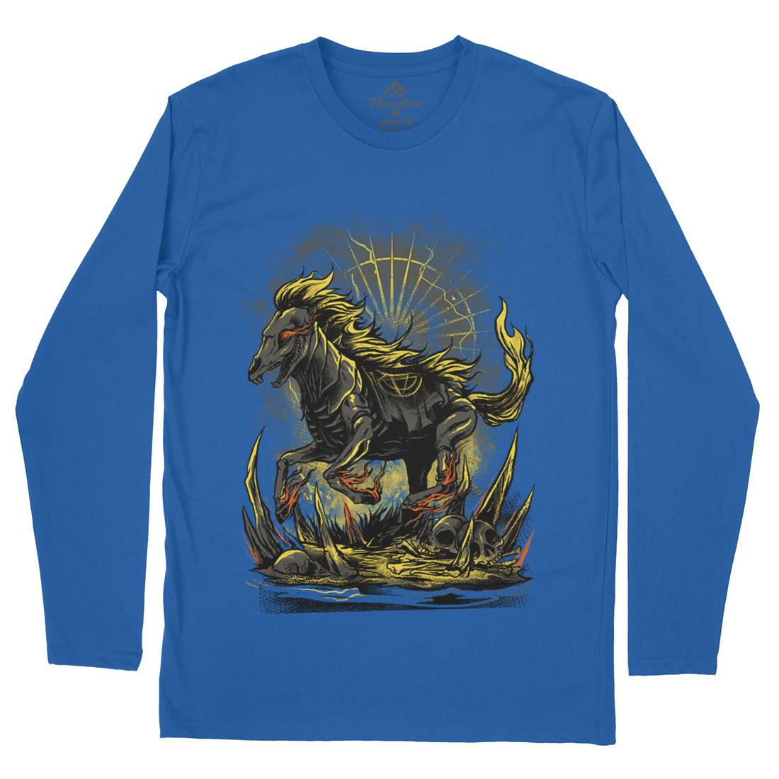 Cursed Horse Mens Long Sleeve T-Shirt Horror D019