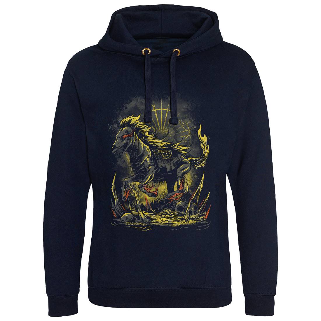 Cursed Horse Mens Hoodie Without Pocket Horror D019