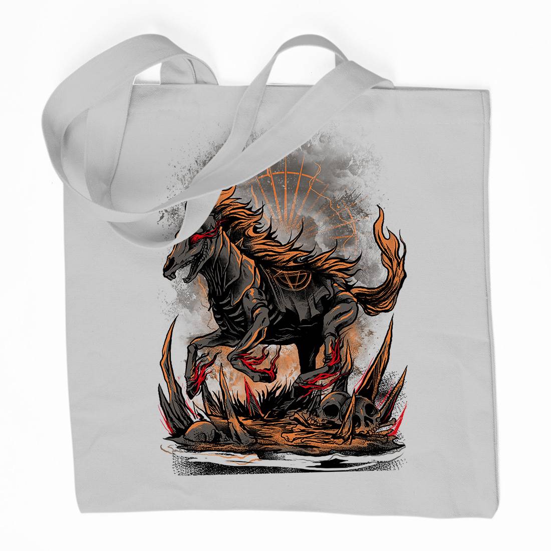 Cursed Horse Organic Premium Cotton Tote Bag Horror D019