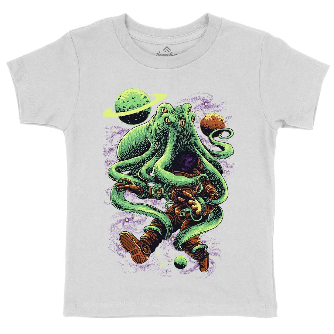 Dead In Kids Organic Crew Neck T-Shirt Space D021