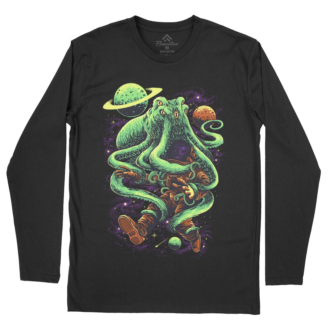 Dead In Mens Long Sleeve T-Shirt Space D021
