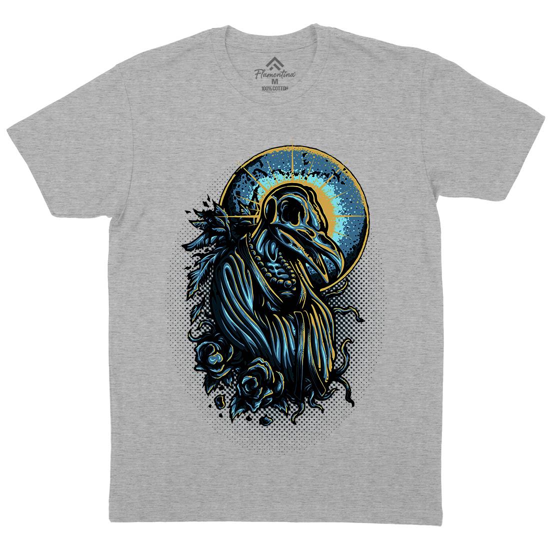 Death Crow Mens Crew Neck T-Shirt Horror D022