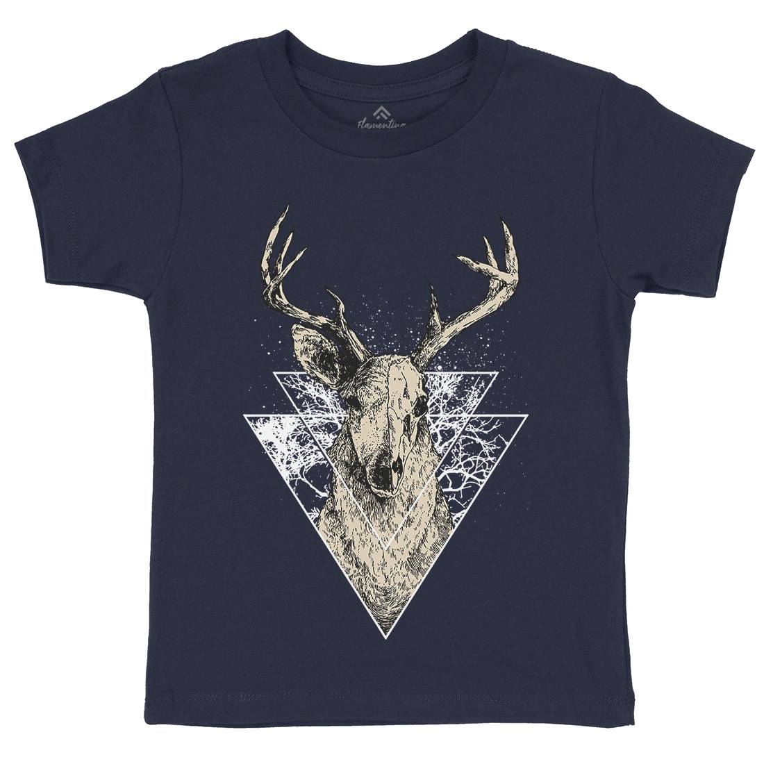Deer Kids Crew Neck T-Shirt Animals D023