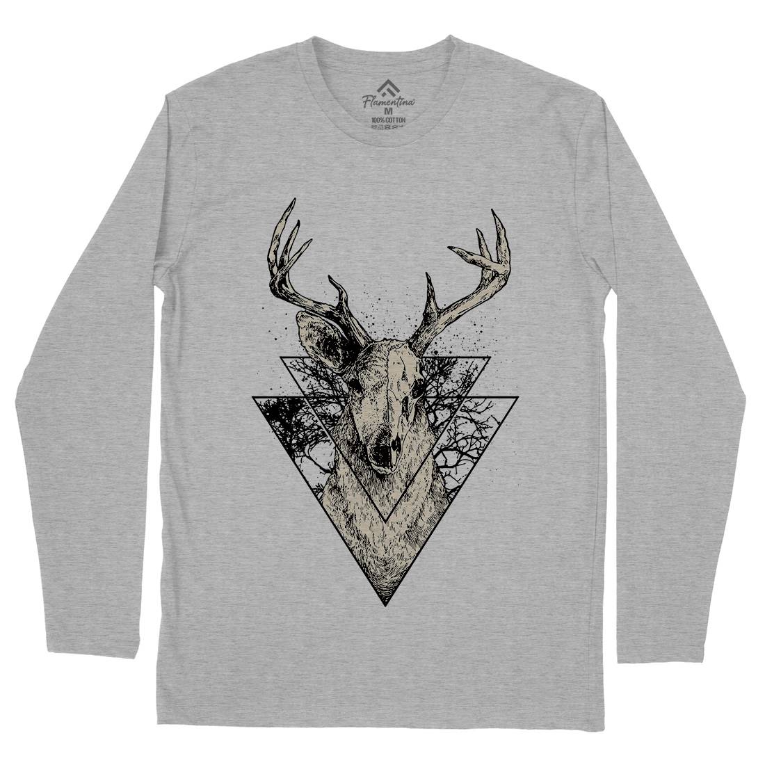 Deer Mens Long Sleeve T-Shirt Animals D023