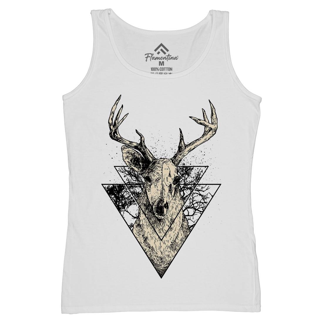 Deer Womens Organic Tank Top Vest Animals D023