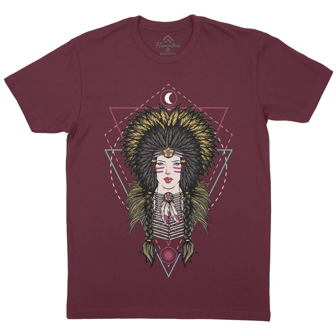 Desert Queen Mens Organic Crew Neck T-Shirt Art D024