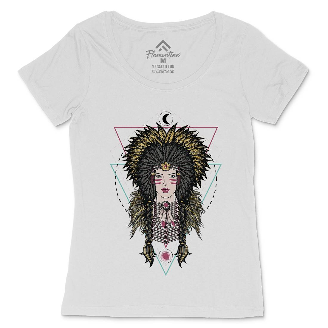 Desert Queen Womens Scoop Neck T-Shirt Art D024