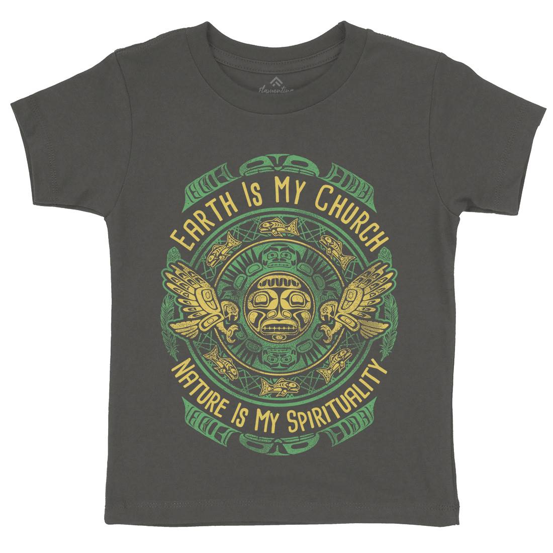 Earth Is My Church Kids Organic Crew Neck T-Shirt American D027