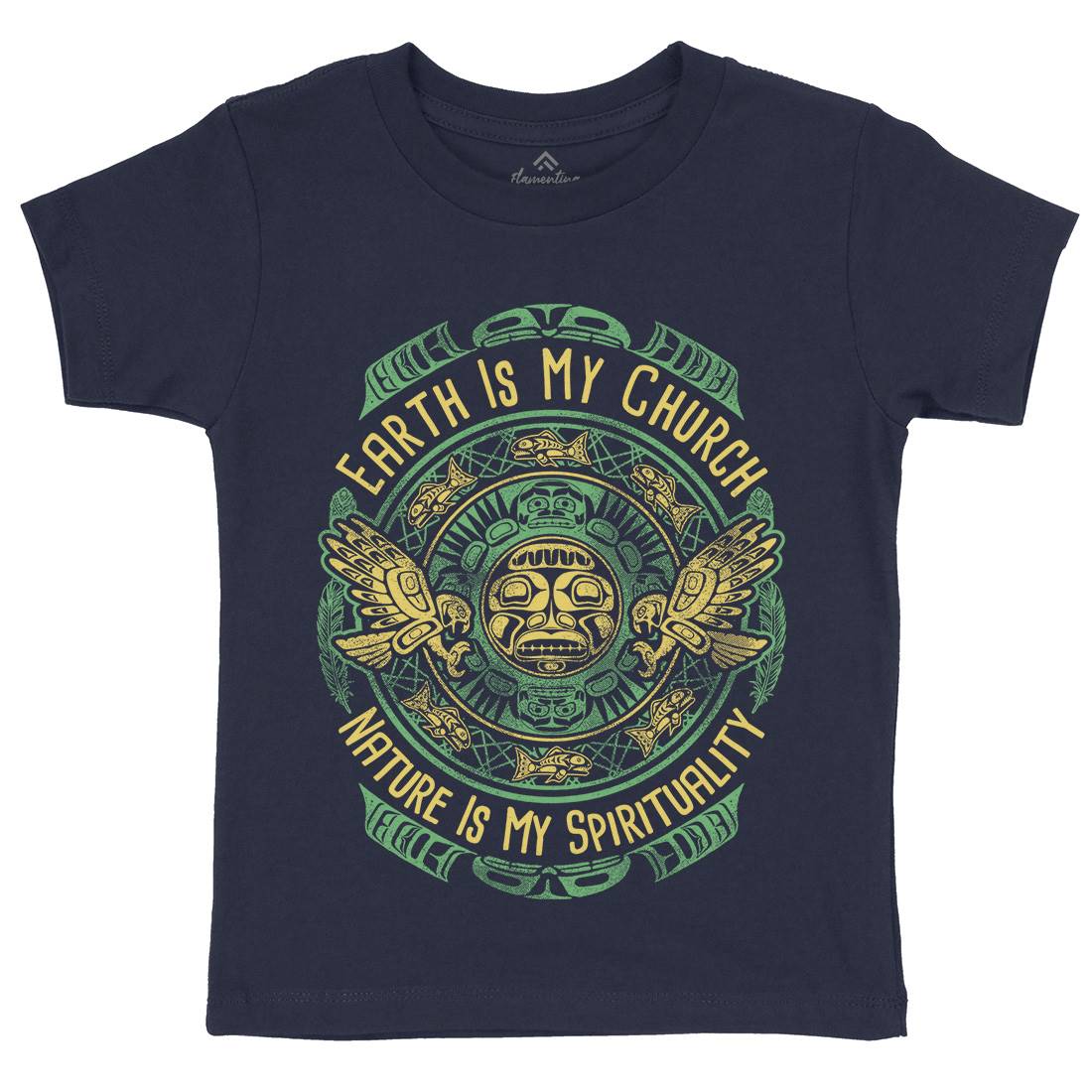 Earth Is My Church Kids Organic Crew Neck T-Shirt American D027