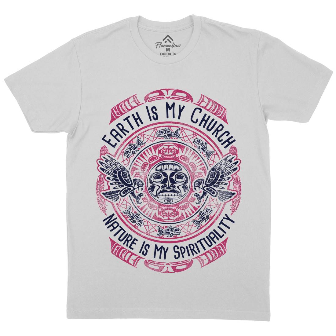 Earth Is My Church Mens Crew Neck T-Shirt American D027