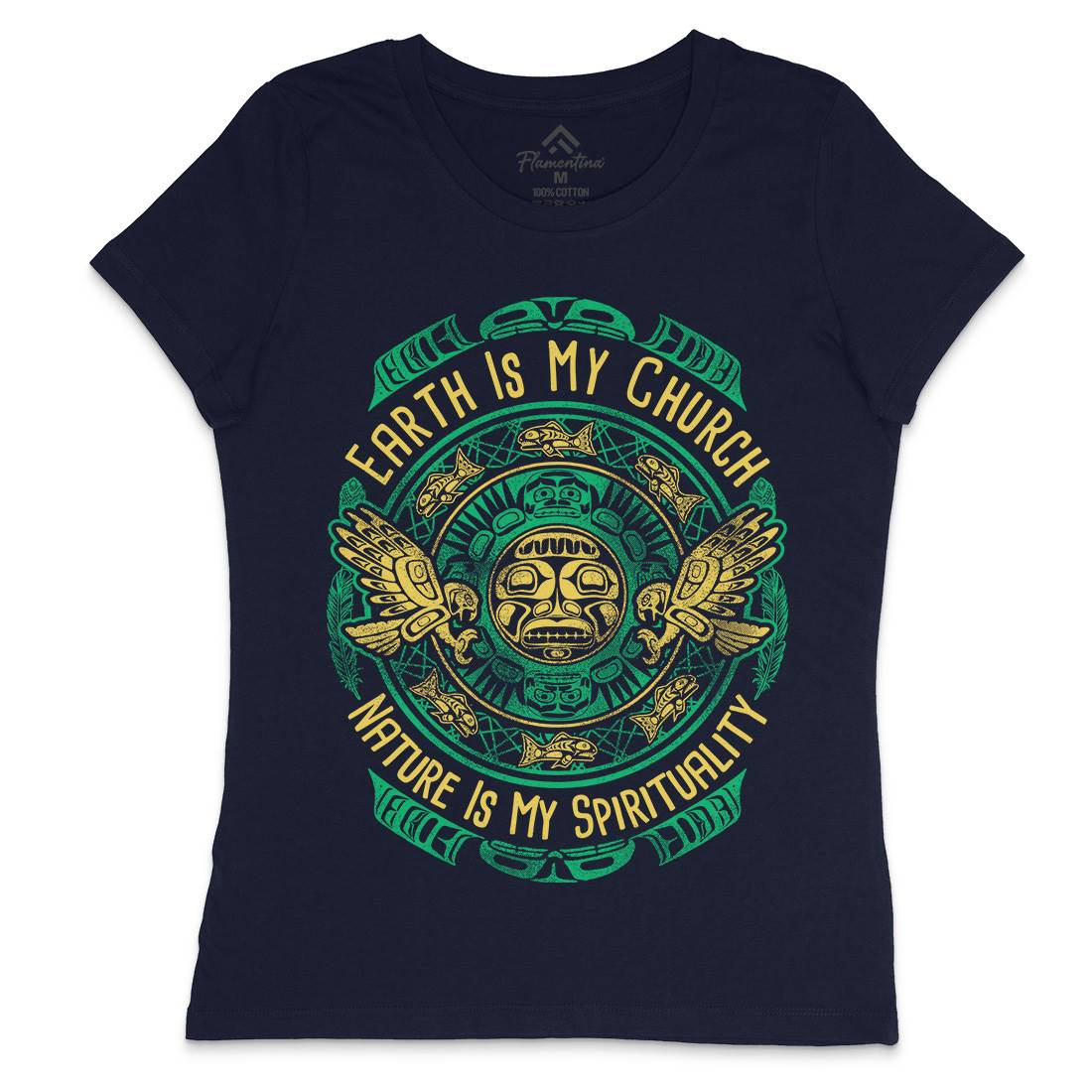 Earth Is My Church Womens Crew Neck T-Shirt American D027