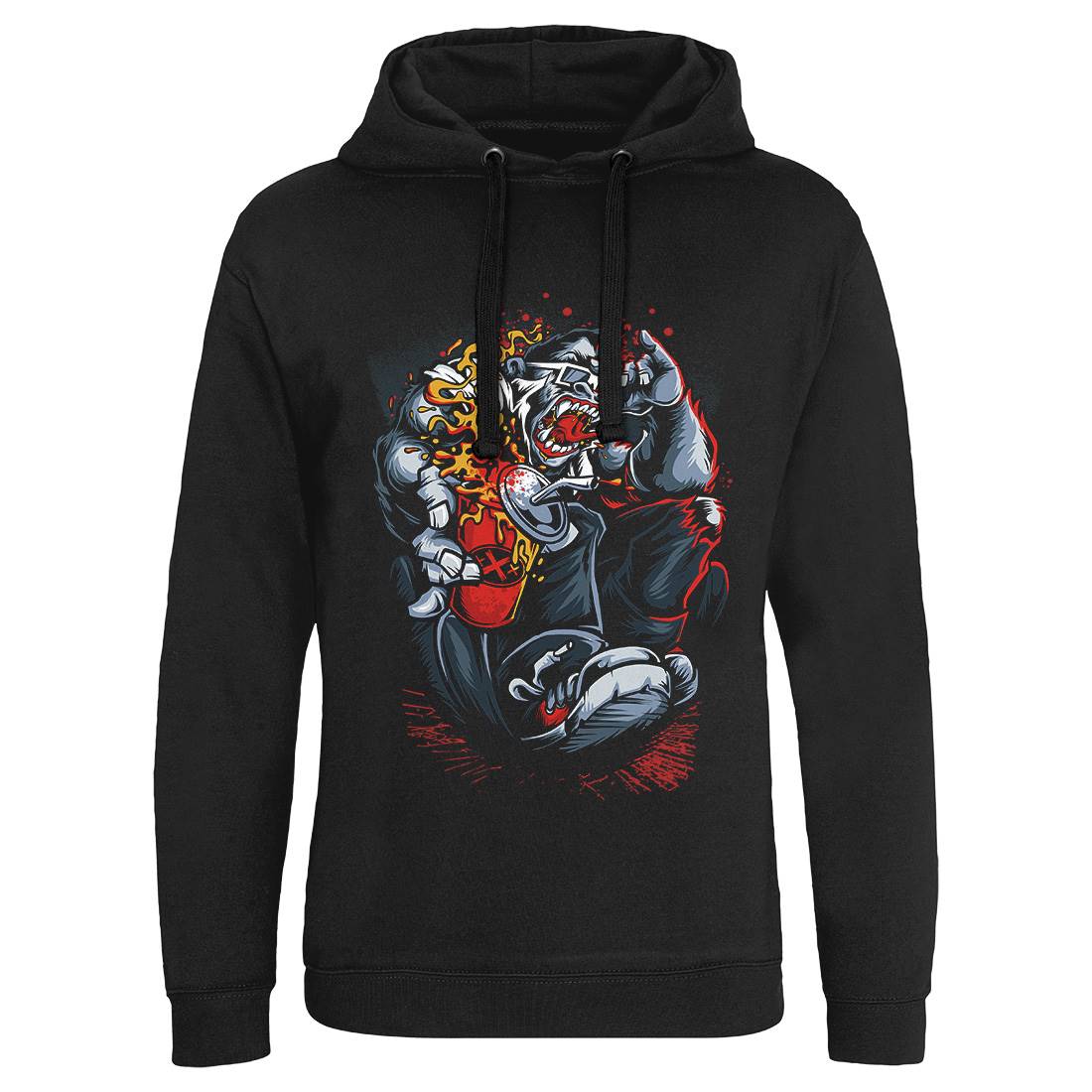Monkey Hipster Mens Hoodie Without Pocket Animals D028