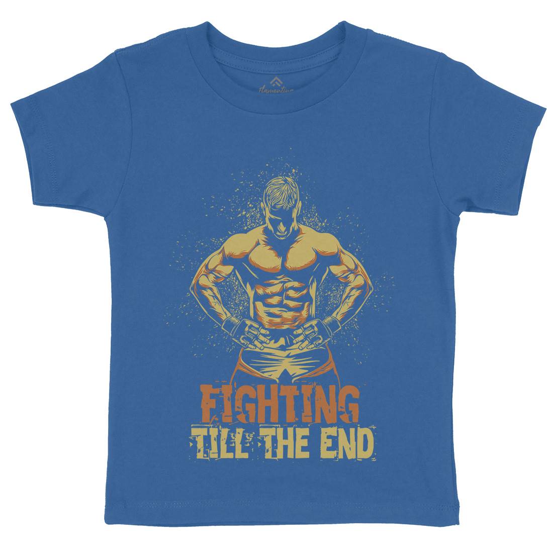 Fighter Kids Organic Crew Neck T-Shirt Gym D029