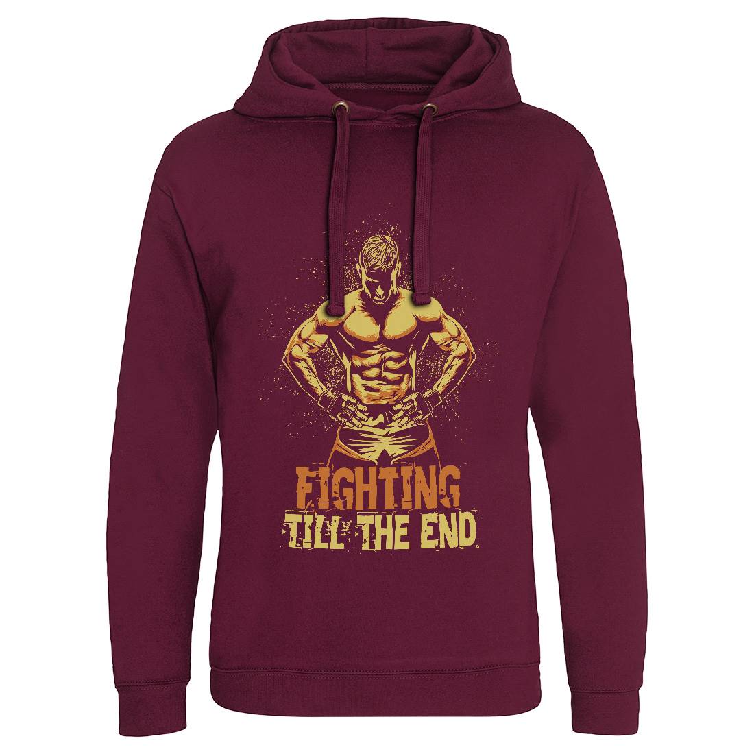 Fighter Mens Hoodie Without Pocket Gym D029