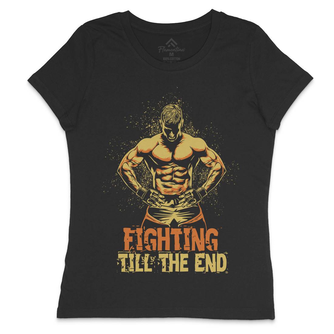 Fighter Womens Crew Neck T-Shirt Gym D029