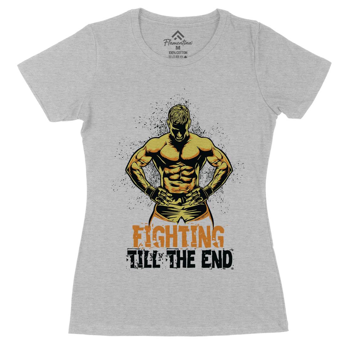 Fighter Womens Organic Crew Neck T-Shirt Gym D029