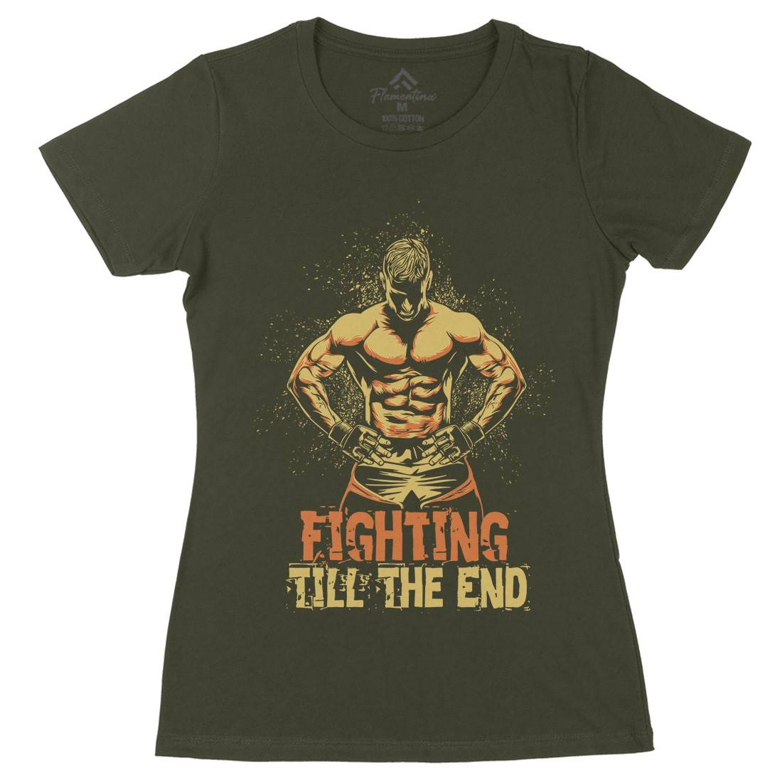 Fighter Womens Organic Crew Neck T-Shirt Gym D029