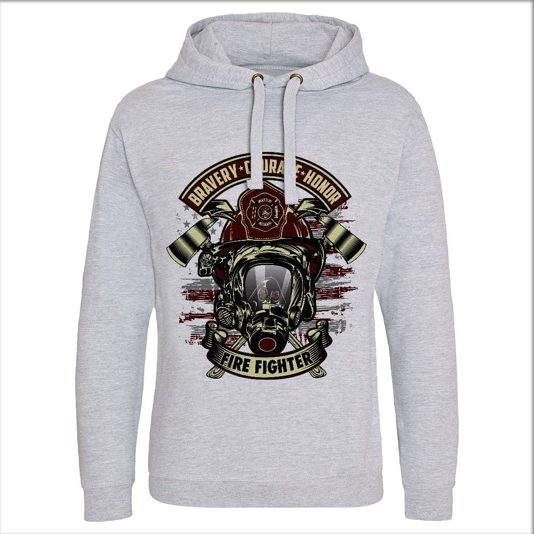 Fire Fighter Mens Hoodie Without Pocket Firefighters D030
