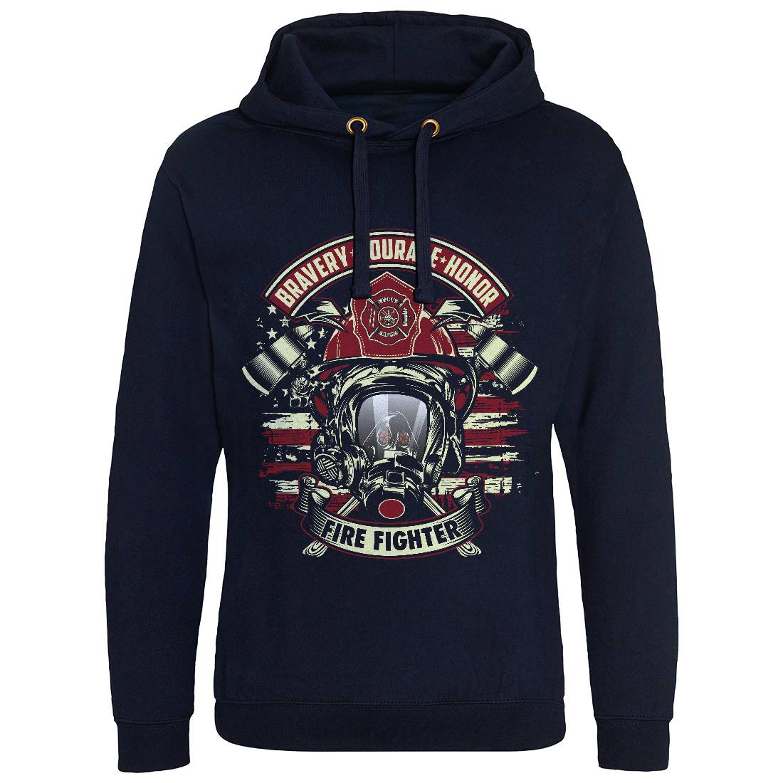 Fire Fighter Mens Hoodie Without Pocket Firefighters D030
