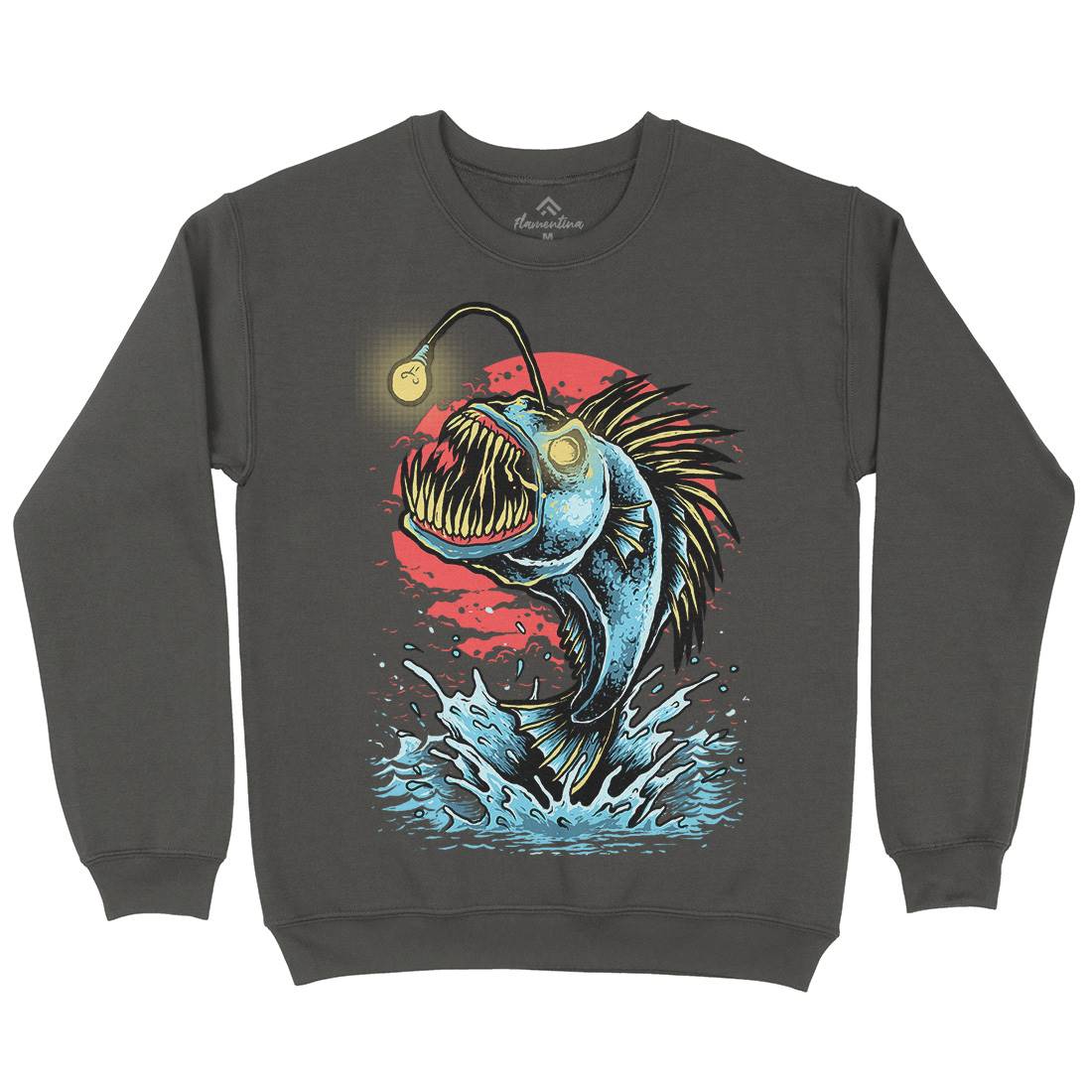 Fish Monster Kids Crew Neck Sweatshirt Horror D031