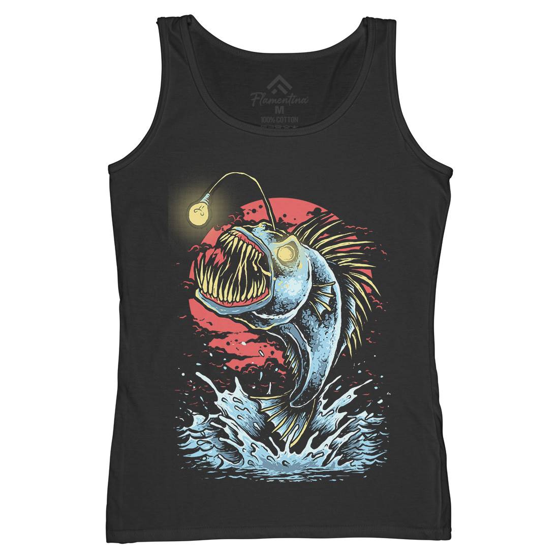 Fish Monster Womens Organic Tank Top Vest Horror D031