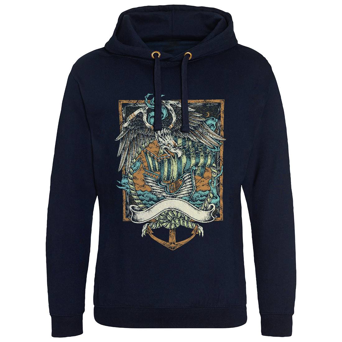 Glorious Eagle Mens Hoodie Without Pocket Navy D033