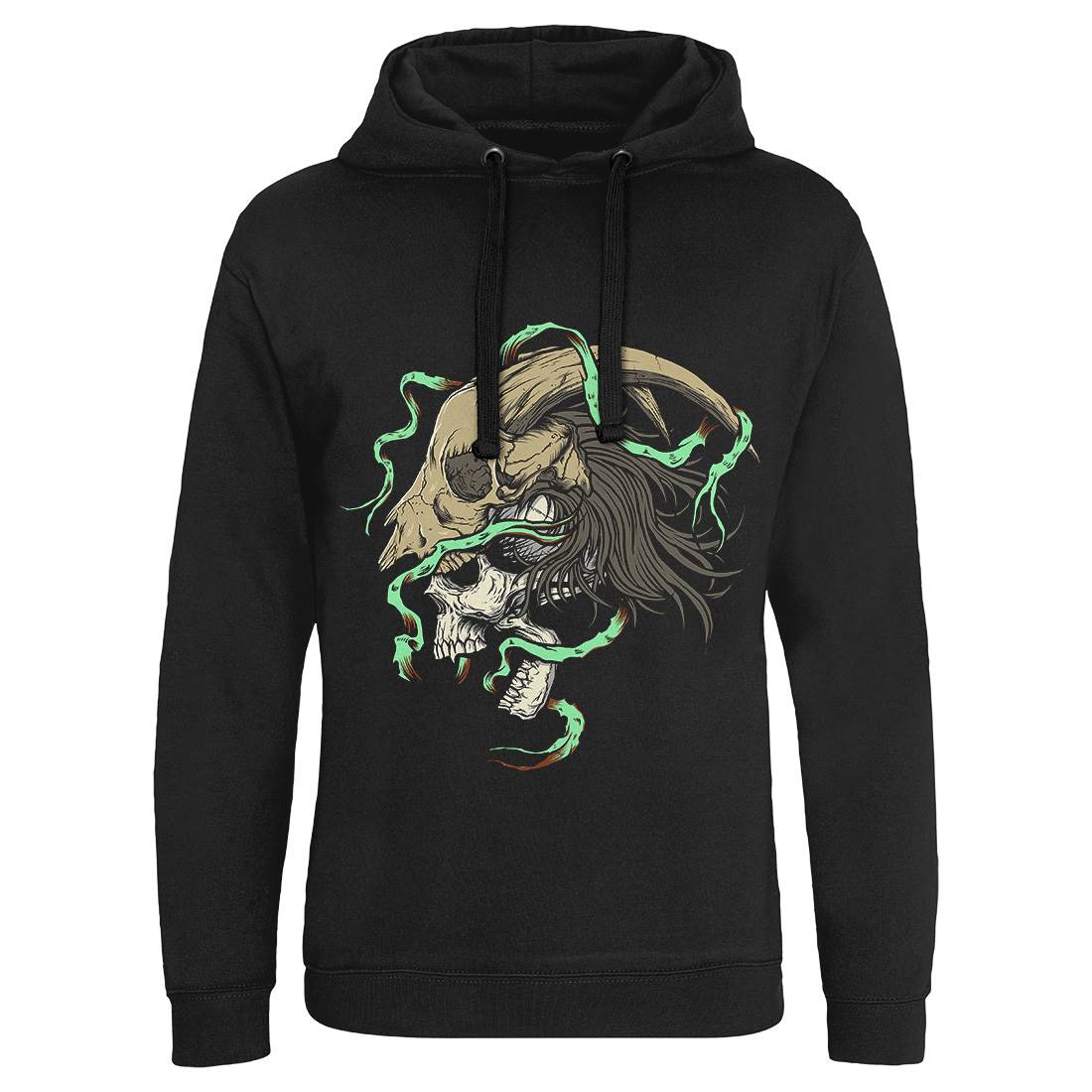 Goat Head Mens Hoodie Without Pocket Horror D034