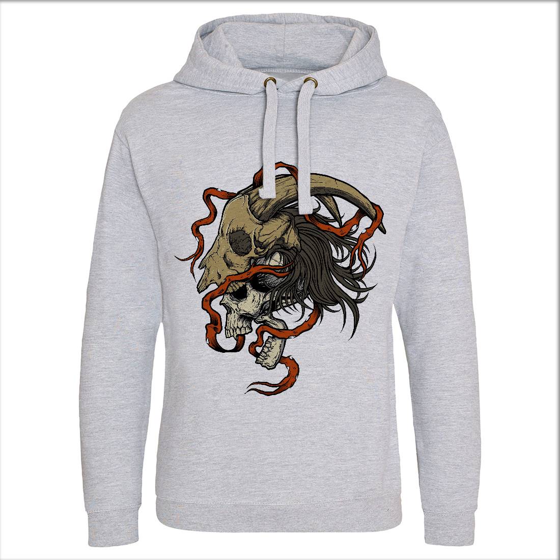 Goat Head Mens Hoodie Without Pocket Horror D034