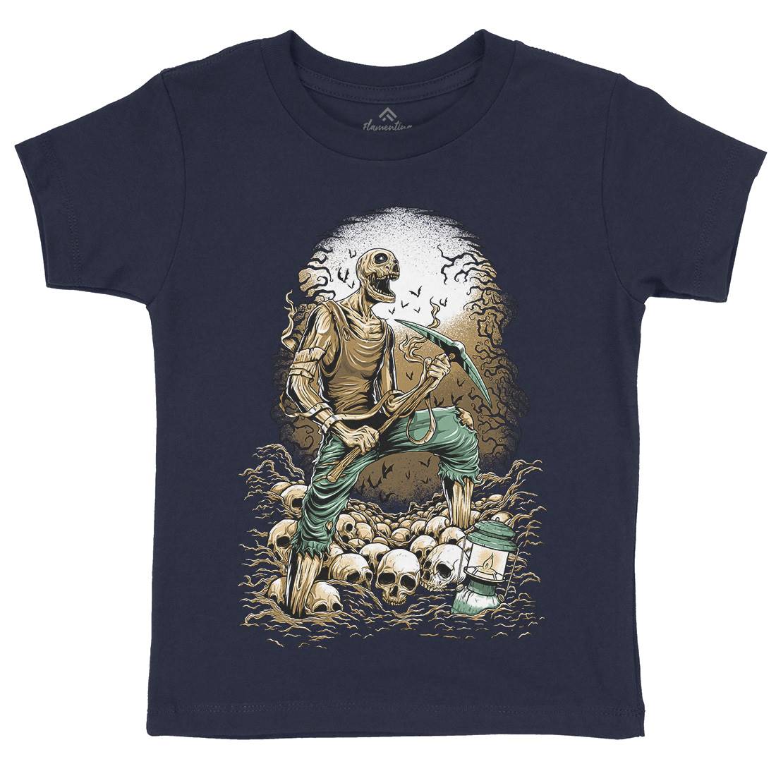 Grave Digger Kids Organic Crew Neck T-Shirt Horror D035
