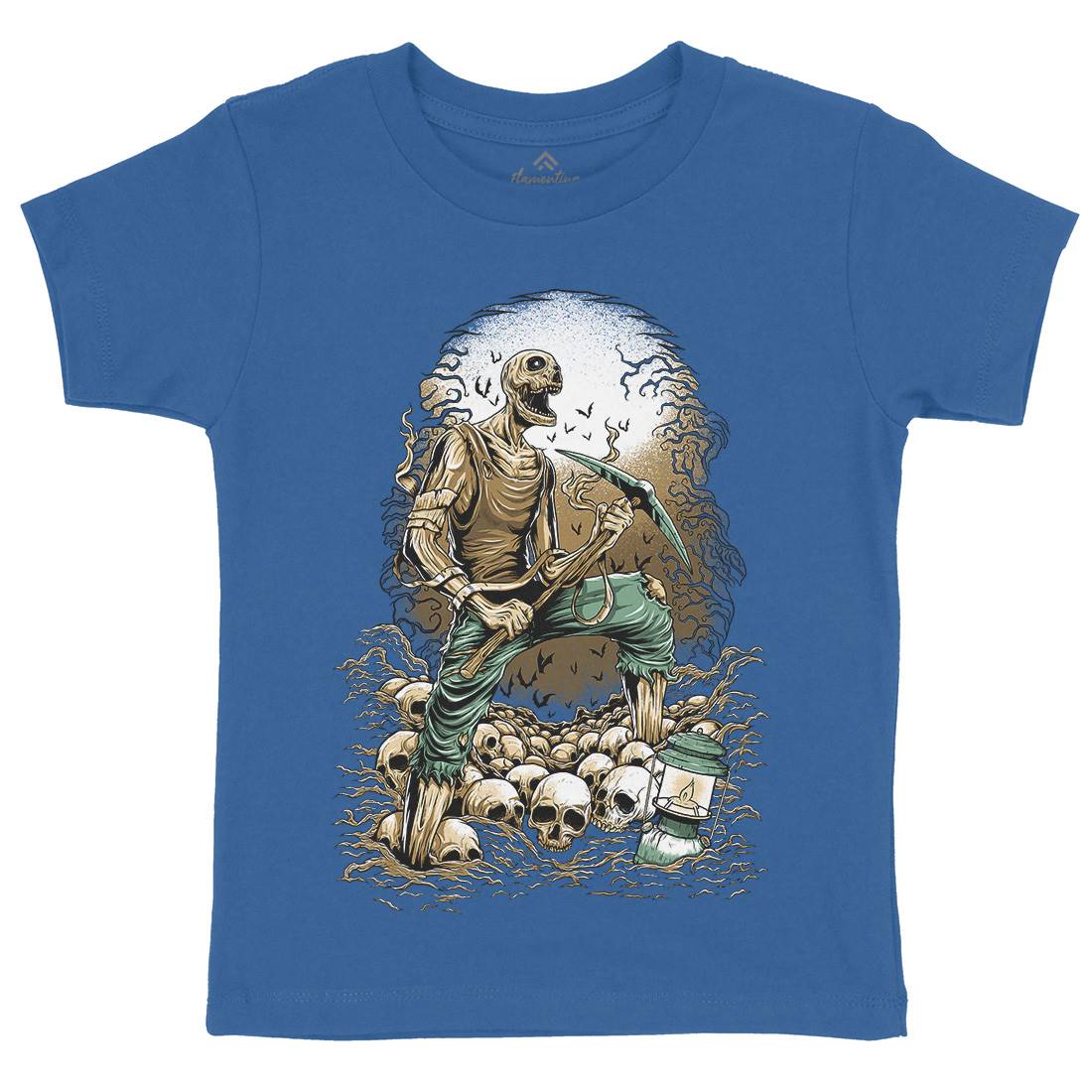 Grave Digger Kids Crew Neck T-Shirt Horror D035