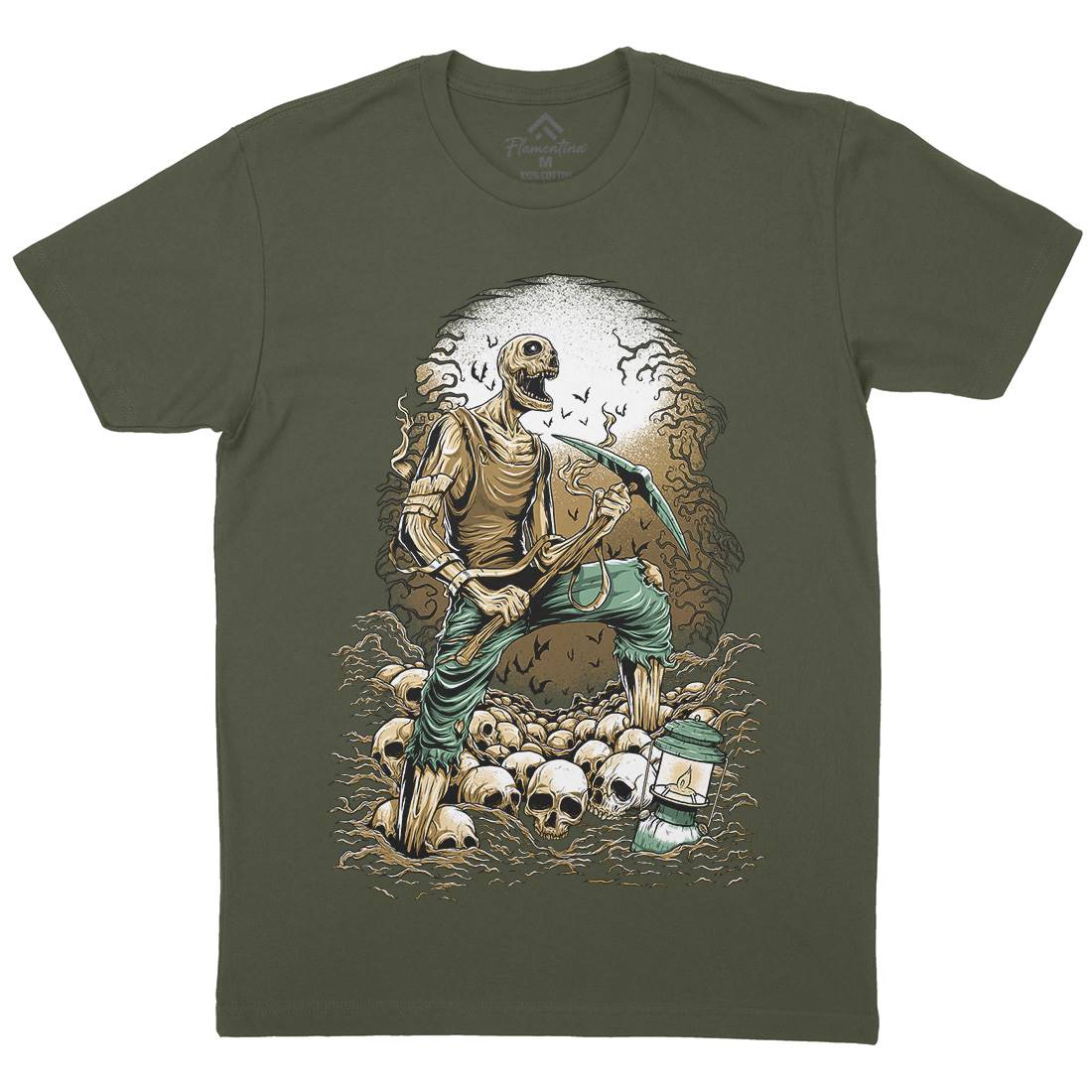 Grave Digger Mens Crew Neck T-Shirt Horror D035