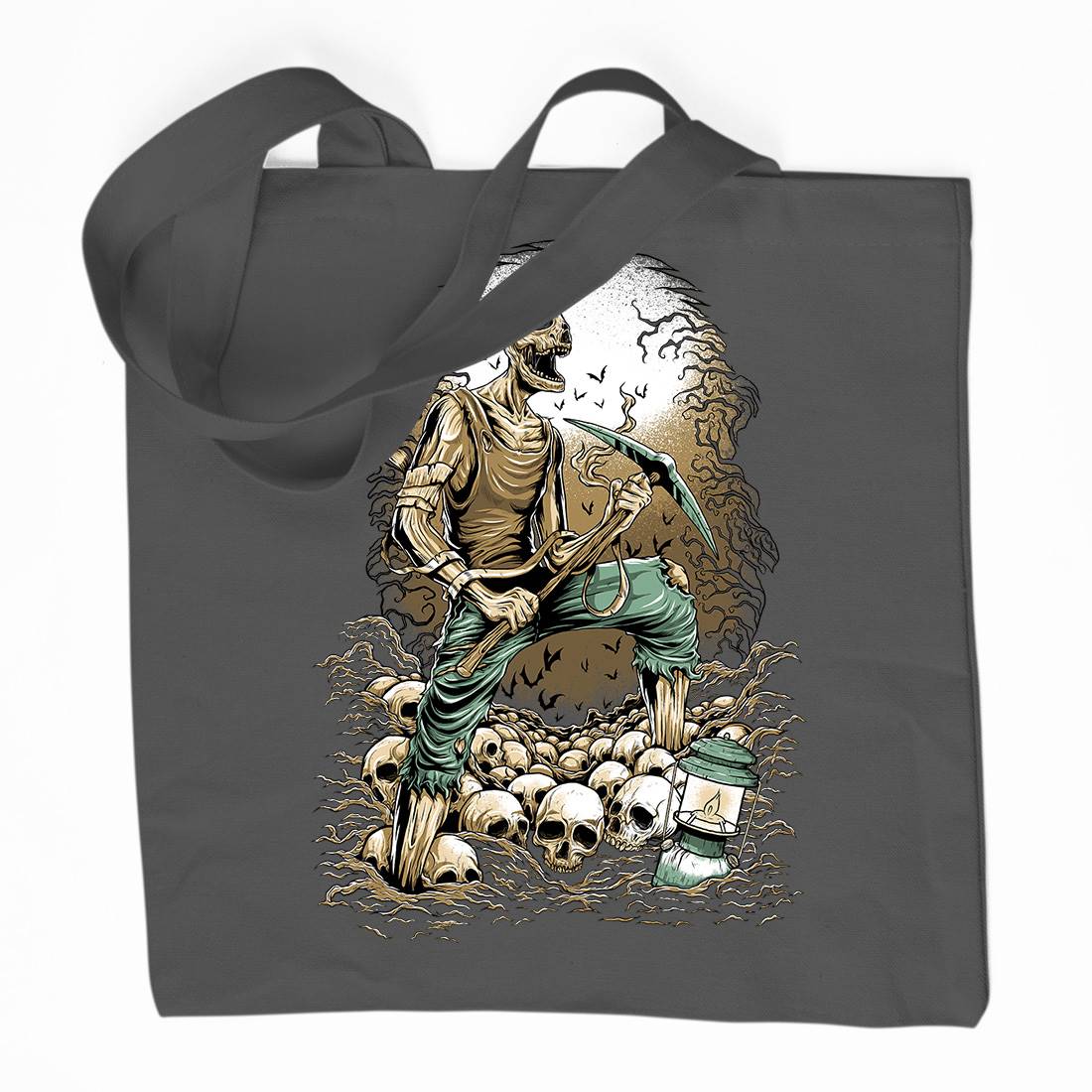 Grave Digger Organic Premium Cotton Tote Bag Horror D035