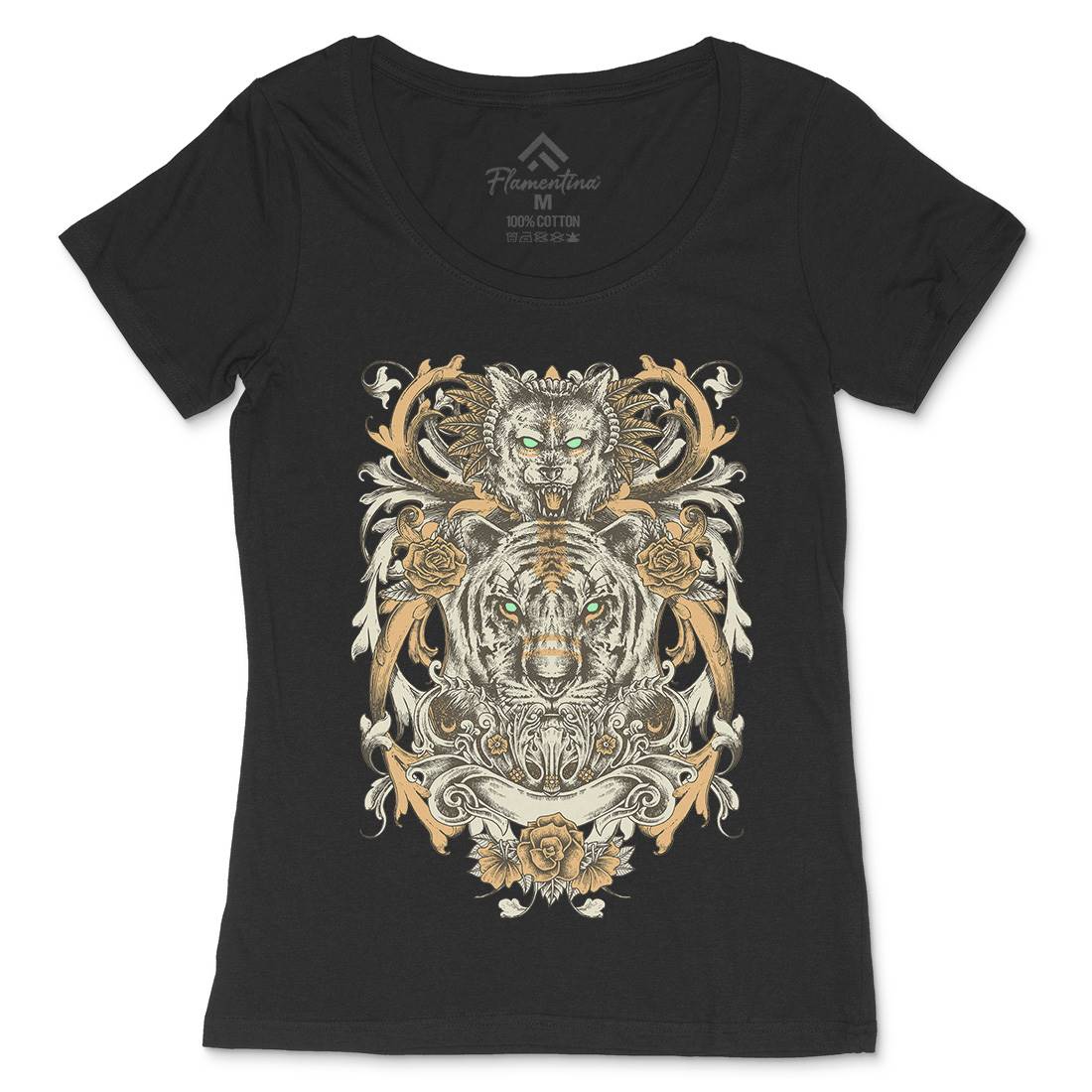 Greatness Of Nature Womens Scoop Neck T-Shirt Animals D036