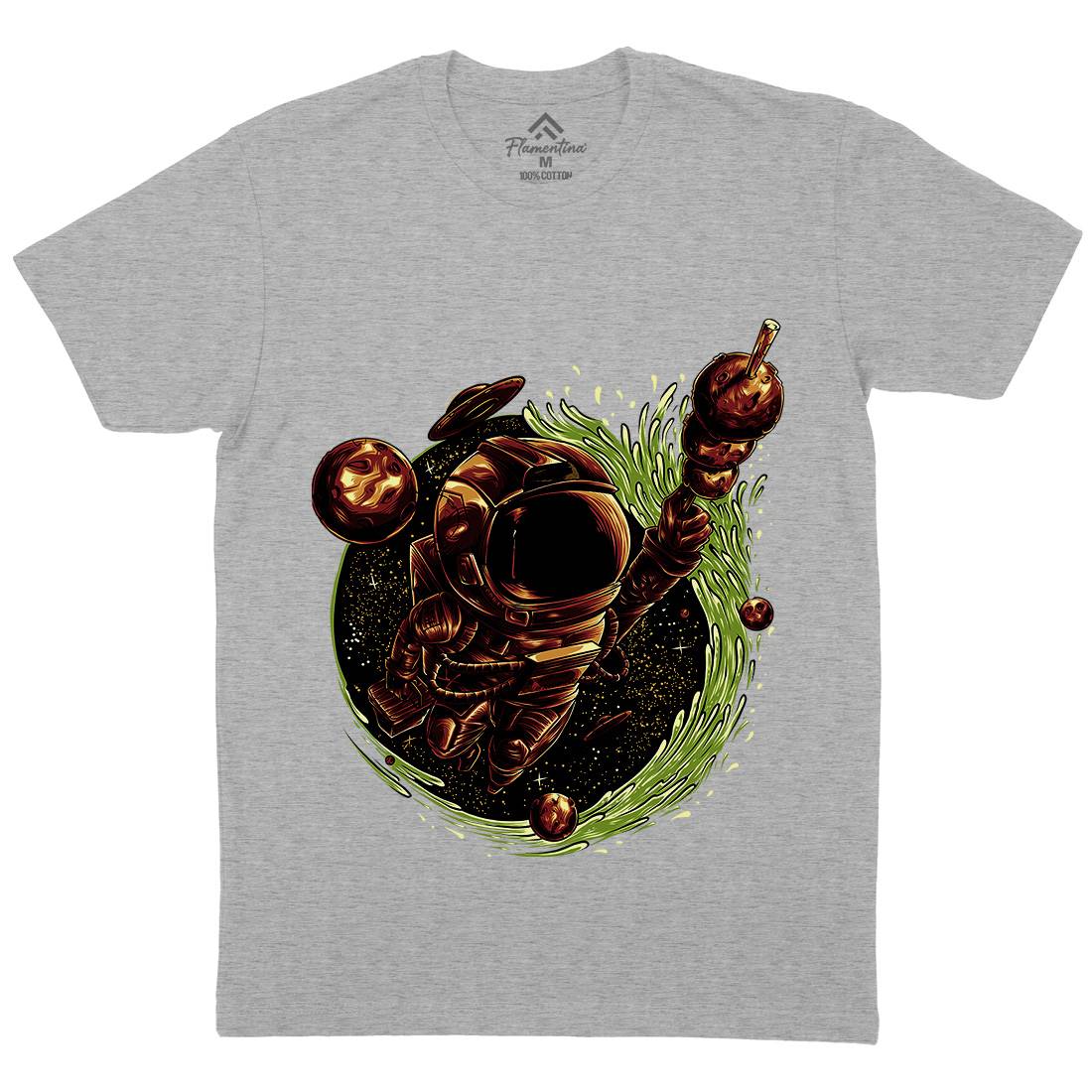 Grilled Meatball Mens Crew Neck T-Shirt Space D037