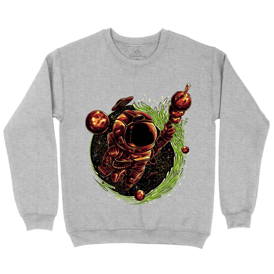 Grilled Meatball Kids Crew Neck Sweatshirt Space D037