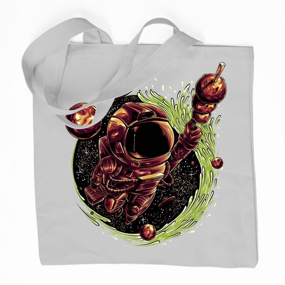 Grilled Meatball Organic Premium Cotton Tote Bag Space D037
