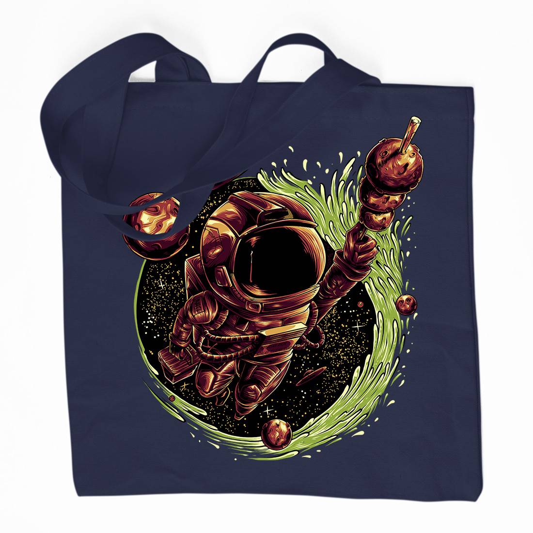 Grilled Meatball Organic Premium Cotton Tote Bag Space D037