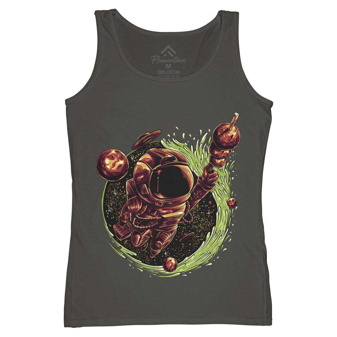 Grilled Meatball Womens Organic Tank Top Vest Space D037