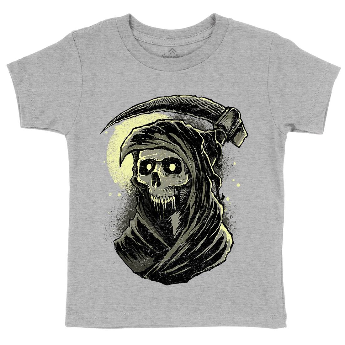 Grim Reaper Kids Crew Neck T-Shirt Horror D039