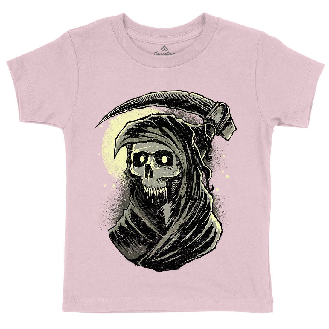 Grim Reaper Kids Organic Crew Neck T-Shirt Horror D039